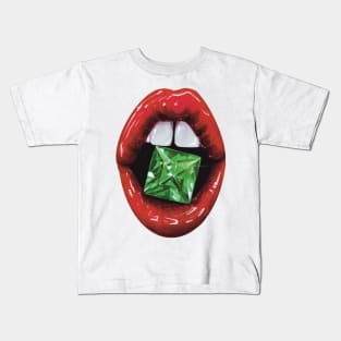 Lips with Emerald Kids T-Shirt